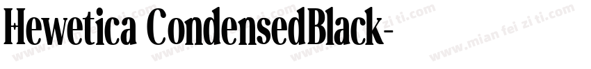 Hewetica CondensedBlack字体转换